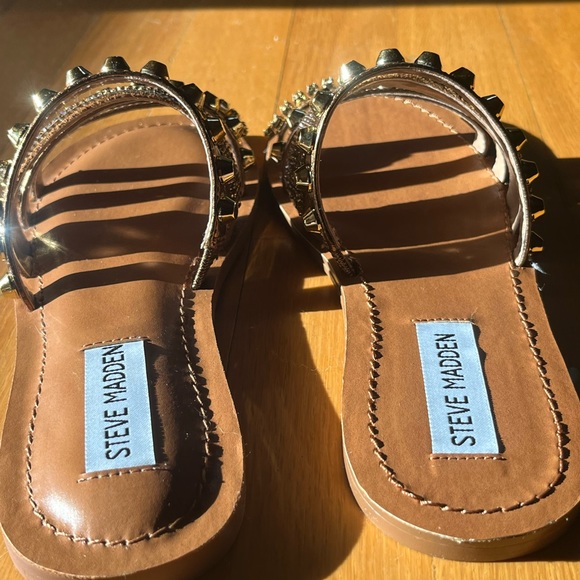 Steve Madden strappy embellished flats size 6 - Picture 3 of 7